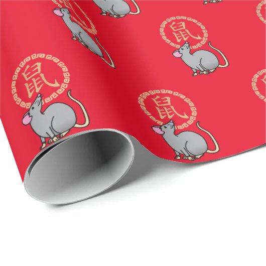 Chinese maffia nieuwjaarscuus boft rood cadeaupapier (Rol Hoek)