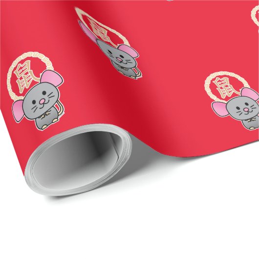 Chinese maffia nieuwjaarscuus boft rood cadeaupapier (Rol Hoek)