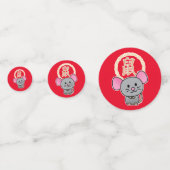 Chinese maffia nieuwjaarscuus boft rood confetti (Voorkanten)