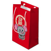 Chinese maffia nieuwjaarscuus boft rood klein cadeauzakje (Achterkant Gekanteld)