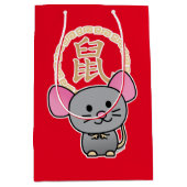 Chinese maffia nieuwjaarscuus boft rood medium cadeauzakje (Voorkant)