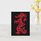 Chinese Mah Jong Rood Draken Tile Mahjong Kostuum  Kaart (Gele Bloem)