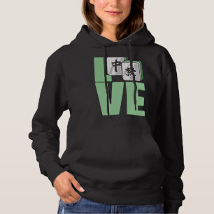 Chinese Mahjong Love Game Tiles voor casino-speler Hoodie