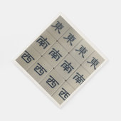 Chinese mahjong wind tegeltjes servetten (Hoek)