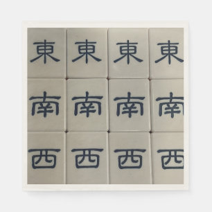 Chinese mahjong wind tegeltjes servetten
