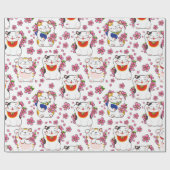 Chinese Maneki-neko katten Cadeaupapier (Vlak)