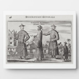 Chinese Mannen, een algemene beschrijving van een Fotoplaat