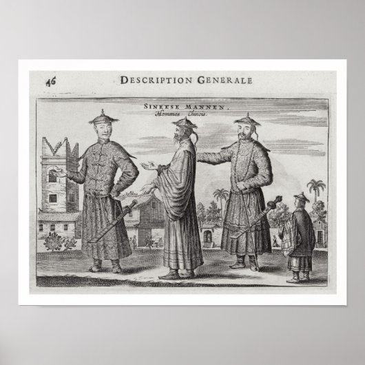 Chinese Mannen, een algemene beschrijving van een  Poster (Voorkant)