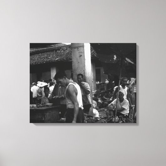 Chinese markt voor verandering Canvas Afdruk (Voorkant)