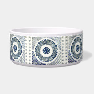 Chinese Medaillon: Indigo Blau Chinoiserie Voerbakje