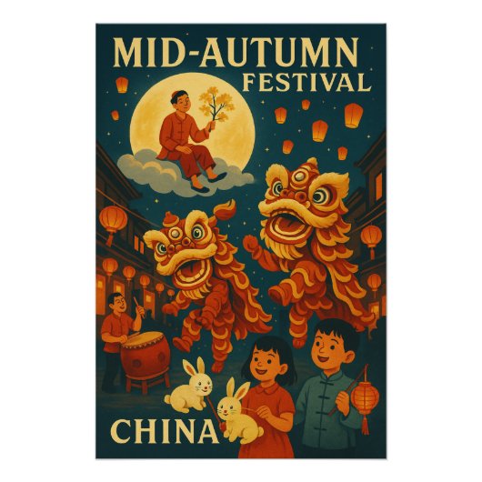 Chinese Mid-Autumn Festival Night 2025 Perfect Poster (Voorkant)