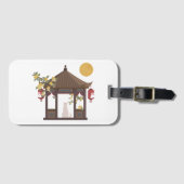 Chinese Mid-Autumn Moon Cat in het traditionele pa Bagagelabel (Voorkant (horizontaal))