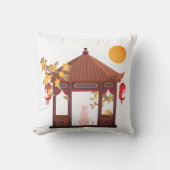 Chinese Mid-Autumn Moon Cat in het traditionele pa Kussen (Voorkant)