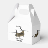 Chinese militaire helikopterillustratie bedankdoosjes (Achterkant)