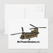 Chinese militaire helikopterillustratie briefkaart (Voorkant / Achterkant)