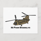 Chinese militaire helikopterillustratie briefkaart (Voorkant)