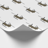 Chinese militaire helikopterillustratie cadeaupapier (Hoek)