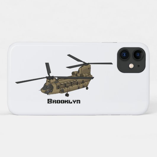 Chinese militaire helikopterillustratie Case-Mate iPhone case (Achterkant (horizontaal))