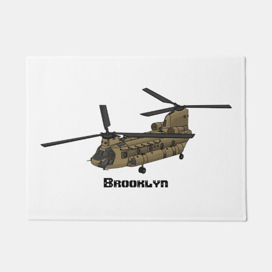 Chinese militaire helikopterillustratie deurmat (Voorkant)