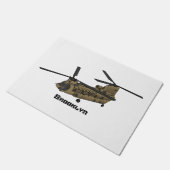 Chinese militaire helikopterillustratie deurmat (Schuin)
