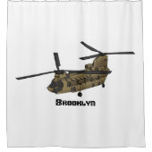 Chinese militaire helikopterillustratie douchegordijn (Voorkant)