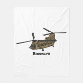 Chinese militaire helikopterillustratie fleece deken (Voorkant)