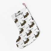 Chinese militaire helikopterillustratie kleine kerstsok (Achterkant (Hangend))