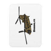 Chinese militaire helikopterillustratie magneet (Verticaal)