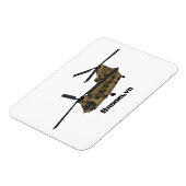 Chinese militaire helikopterillustratie magneet (Linkerzijde)