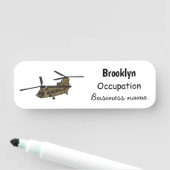 Chinese militaire helikopterillustratie naamplaatje (In situ)