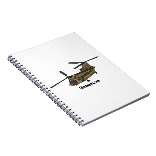 Chinese militaire helikopterillustratie notitieboek (Rechterzijde)