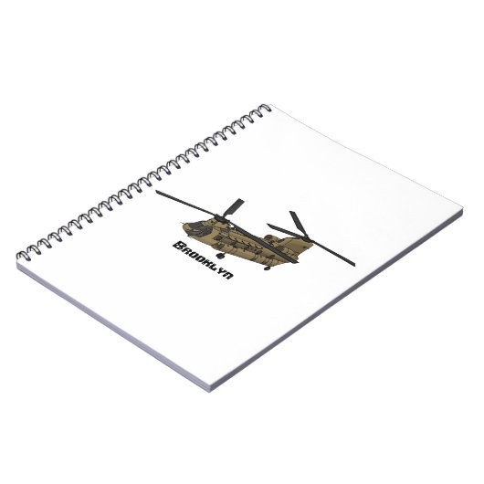 Chinese militaire helikopterillustratie notitieboek (Linkerzijde)