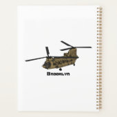 Chinese militaire helikopterillustratie planner (Achterkant)