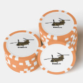Chinese militaire helikopterillustratie poker chips (Opstapeling)