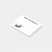 Chinese militaire helikopterillustratie post-it® notes (Schuin)