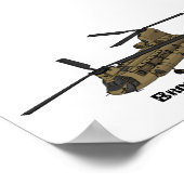Chinese militaire helikopterillustratie poster (Hoek)