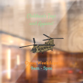 Chinese militaire helikopterillustratie raamsticker (Vel 2)