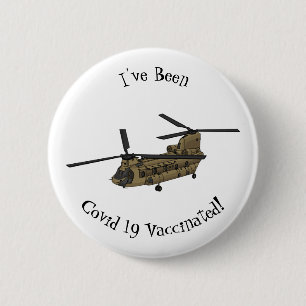 Chinese militaire helikopterillustratie ronde button 5,7 cm