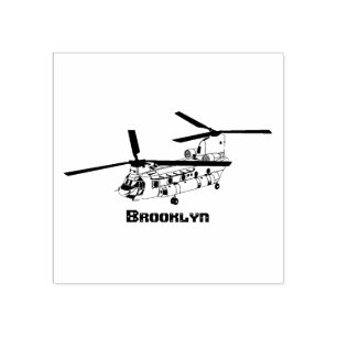 Chinese militaire helikopterillustratie rubberstempel