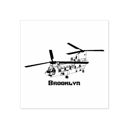 Chinese militaire helikopterillustratie rubberstempel (Afrduk)