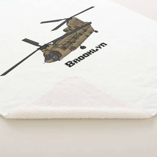 Chinese militaire helikopterillustratie sherpa deken (3/4)