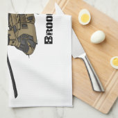 Chinese militaire helikopterillustratie theedoek (Quarter Fold)