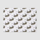 Chinese militaire helikopterillustratie tissuepapier (Voorkant)