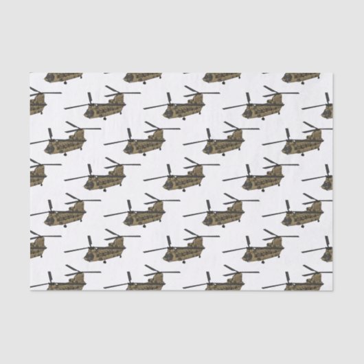 Chinese militaire helikopterillustratie tissuepapier (Voorkant)