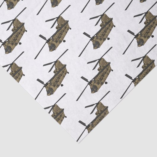 Chinese militaire helikopterillustratie tissuepapier (Detail)