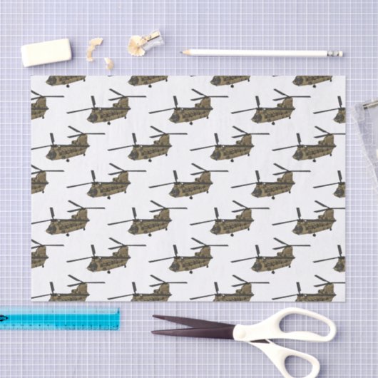 Chinese militaire helikopterillustratie tissuepapier (Craft)