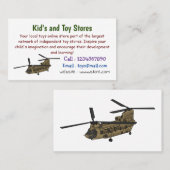 Chinese militaire helikopterillustratie visitekaartje (Voorkant / Achterkant)