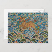 Chinese militaire Rank-badge met gestormd dier Briefkaart (Voorkant / Achterkant)