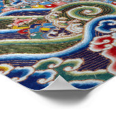 Chinese militaire Rank-badge met gestormd dier Poster (Hoek)