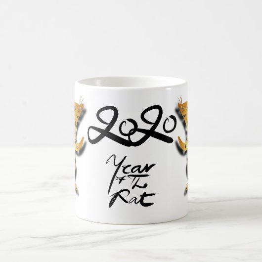 Chinese Mok met papiersnit voor nieuwjaar 2020 W (Center)